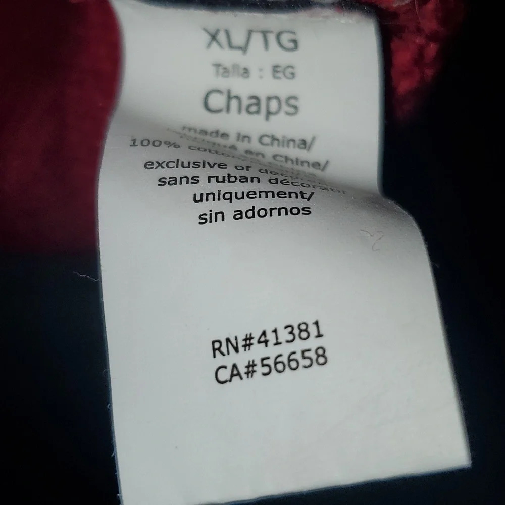Chaps Winter Pullover Men Sweater with Reindeer and Snowflake, Ugly Sweater EUC - Picture 3 of 7